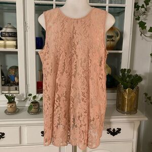 BCBGeneration pink lace tank 